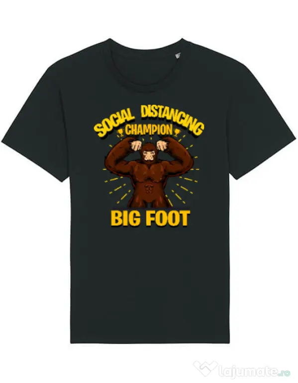 Tricou STANLEY STELLA barbat Social distancing 2 Negru