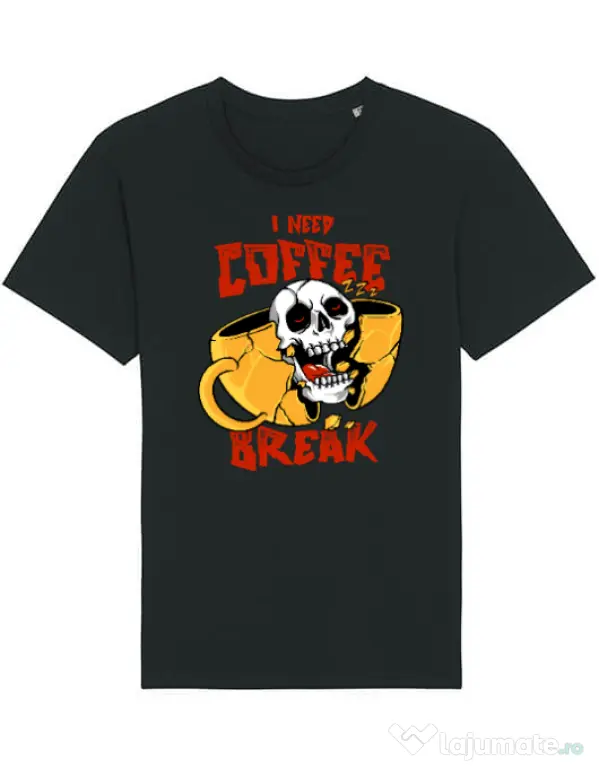 Tricou STANLEY STELLA barbat Coffee break Negru