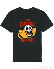 Tricou STANLEY STELLA barbat Coffee break Negru