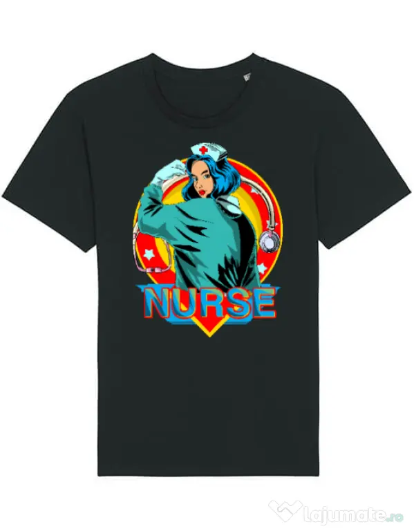 Tricou STANLEY STELLA barbat Strong nurse Negru