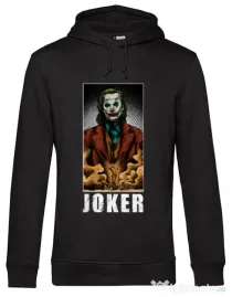 Hoodie barbat cu gluga Joker flames Negru