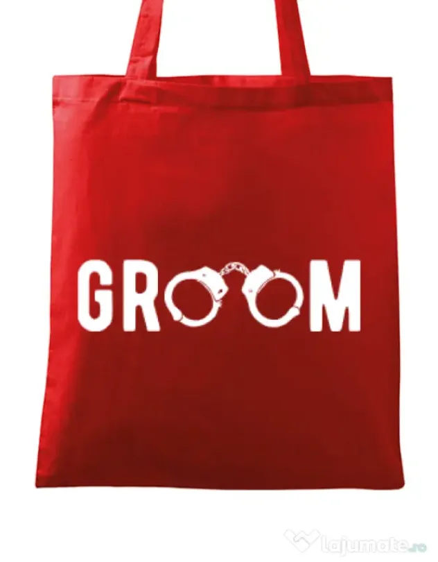 Sacosa personalizata Mire Groom Rosu