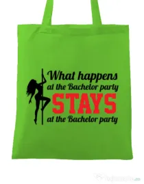Sacosa personalizata Petrecerea burlacilor Bachelor party Verde