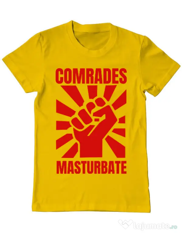 Tricou Burlaci ADLER Comrades masturbate Galben