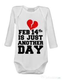 Baby body 14 Februarie Alb