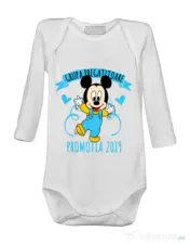 Baby body Absolvire Mickey Mouse Alb 
