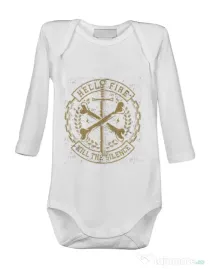 Baby body Cross Bones Alb