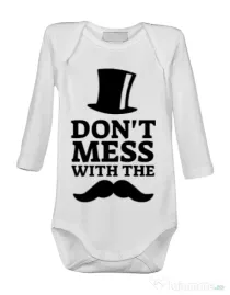 Baby body Do not mess with the moustache Alb