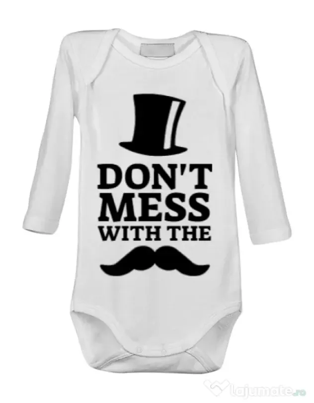 Baby body Do not mess with the moustache Alb