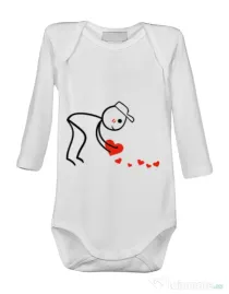 Baby body Dovezi de dragoste 2 Alb