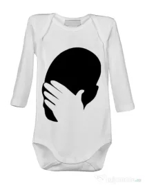 Baby body Facepalm Alb