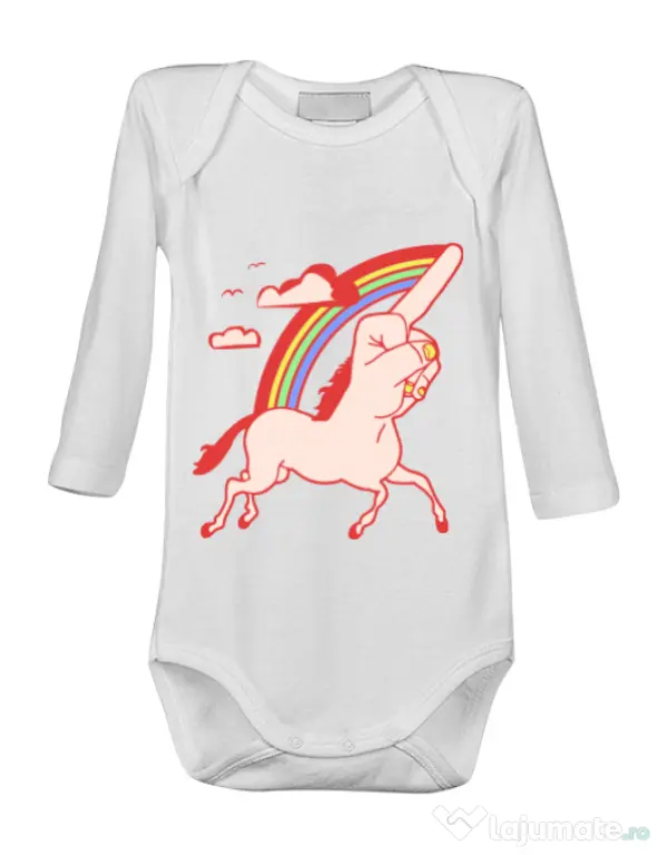 Baby body FUnicorn Alb