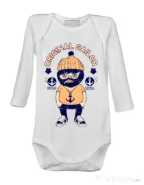 Baby body Original sailor Alb