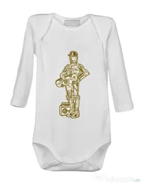 Baby body Street C3PO Alb
