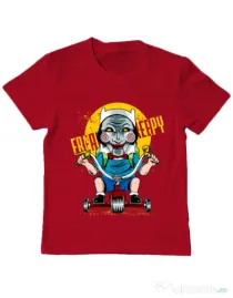 Tricou ADLER copil Real terror Rosu