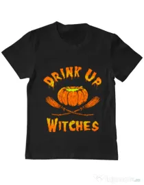 Tricou ADLER copil Drink up witches Negru