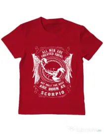 Tricou ADLER copil The best men are born as Scorpio Rosu