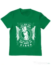 Tricou ADLER copil The best men are born as Virgo Verde mediu