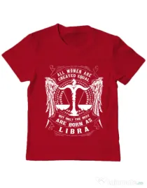 Tricou ADLER copil The best women are born as Libra Rosu