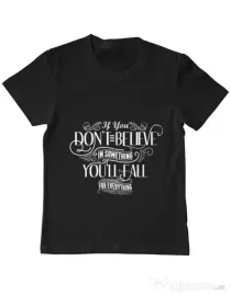Tricou ADLER copil Believe in something Negru