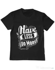 Tricou ADLER copil Have less do more Negru