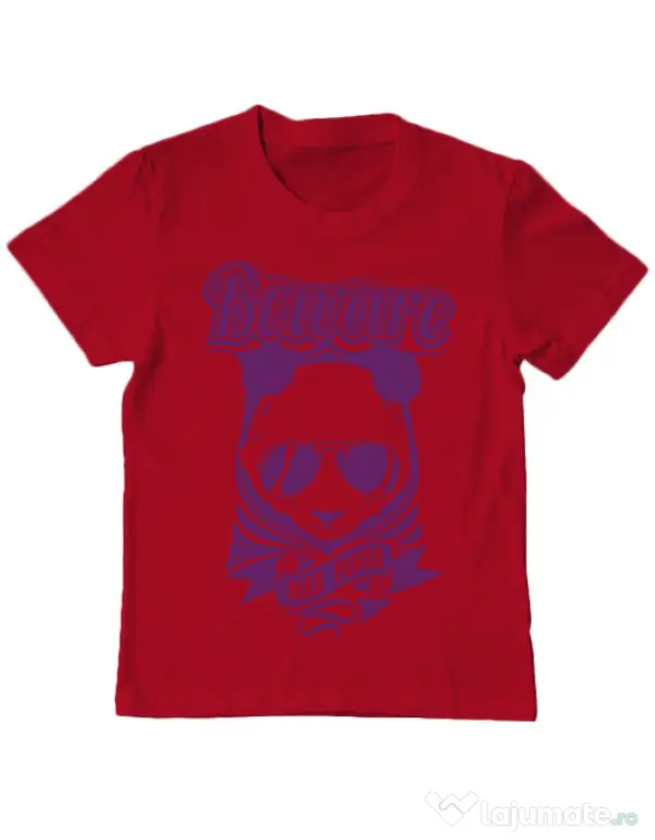 Tricou ADLER copil Mad Panda Rosu
