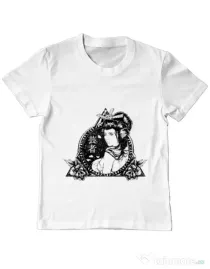 Tricou ADLER copil Oriental vibes Alb