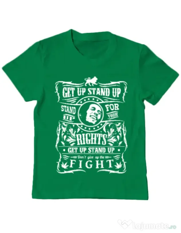 Tricou ADLER copil Stand up for your rights Verde mediu