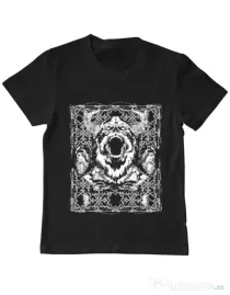 Tricou ADLER copil Viking rage Negru