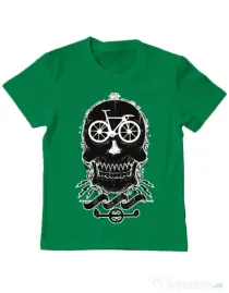 Tricou ADLER copil Bicycle love Verde mediu