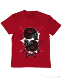 Tricou ADLER copil Pitch black Rosu