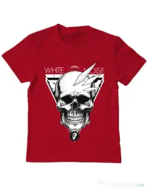 Tricou ADLER copil White noise Rosu