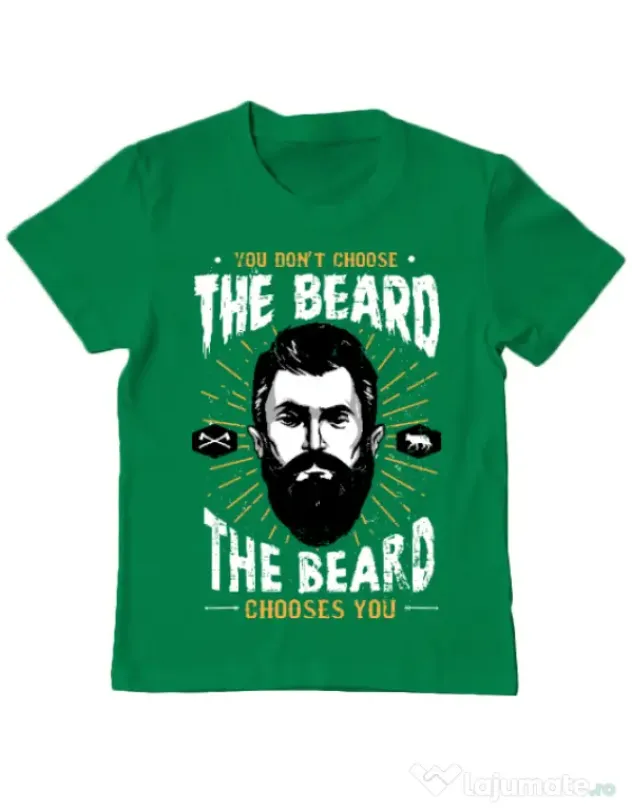 Tricou ADLER copil The beard choice Verde mediu