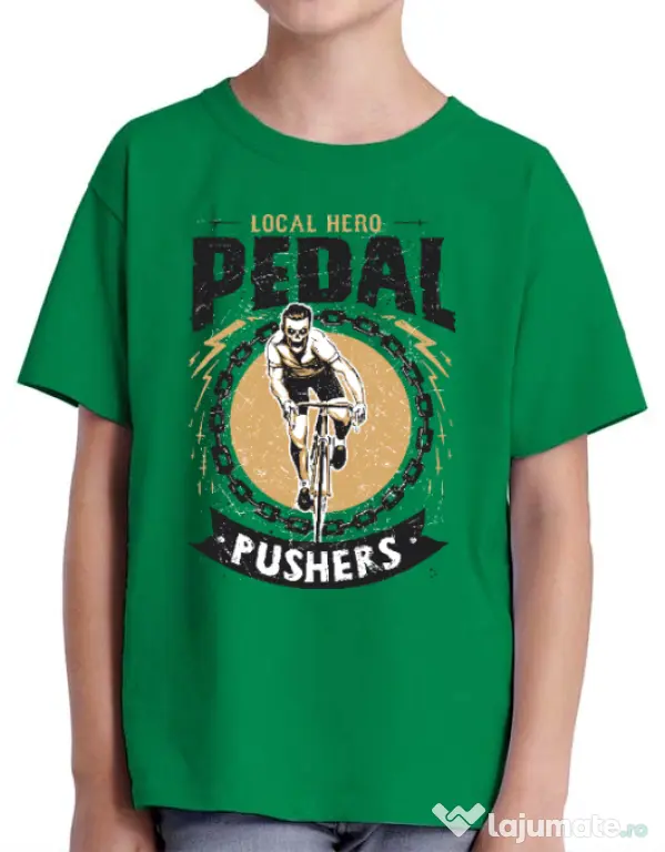 Tricou ADLER copil Pedal pushers Verde mediu