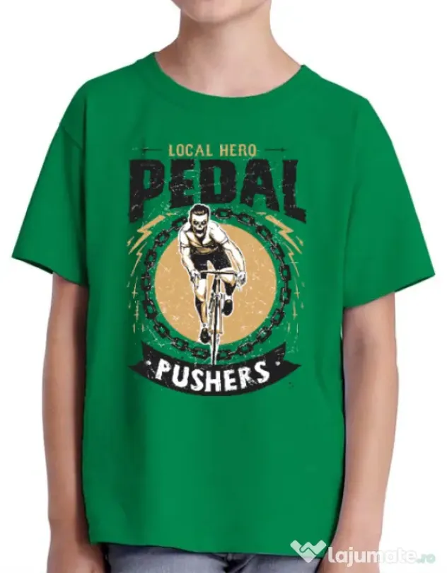 Tricou ADLER copil Pedal pushers Verde mediu