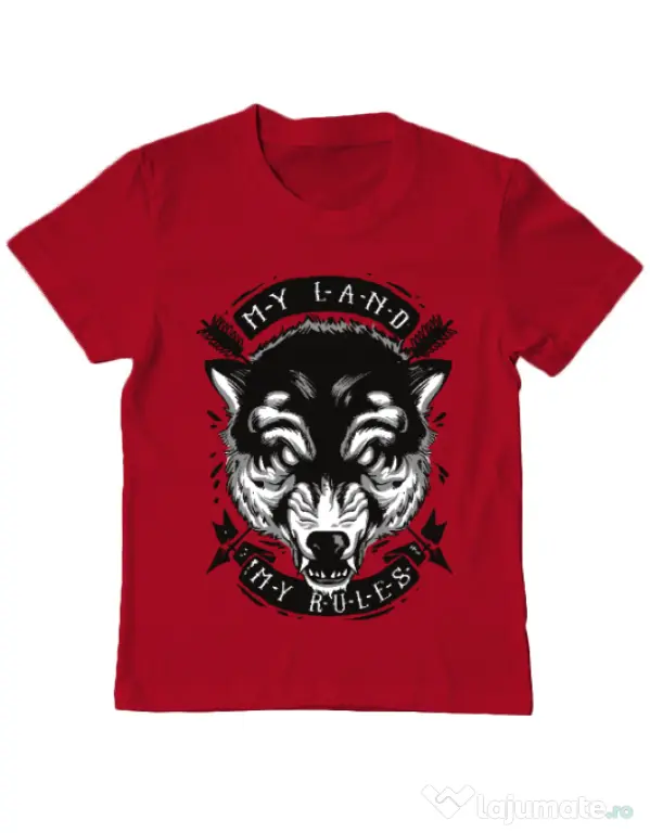 Tricou ADLER copil My Land My Rules Rosu