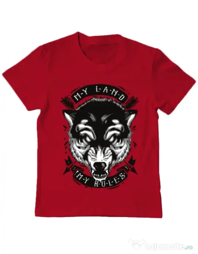 Tricou ADLER copil My Land My Rules Rosu