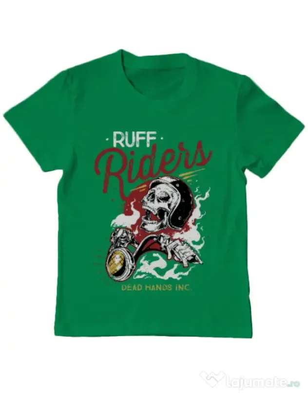 Tricou ADLER copil Ruff riders Verde mediu