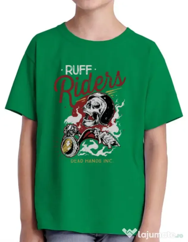 Tricou ADLER copil Ruff riders Verde mediu