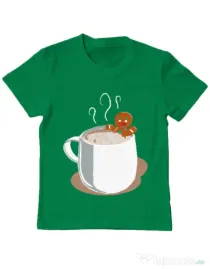 Tricou ADLER copil Gingerbread man Verde mediu