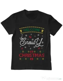 Tricou ADLER copil Snowy Christmas Negru