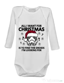 Baby body Christmas Trooper Alb