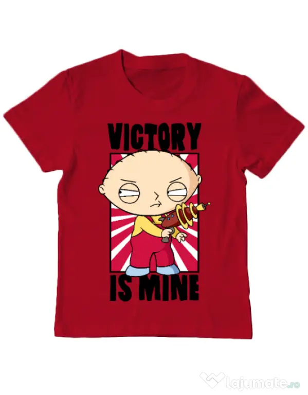Tricou ADLER copil Victory is mine Rosu