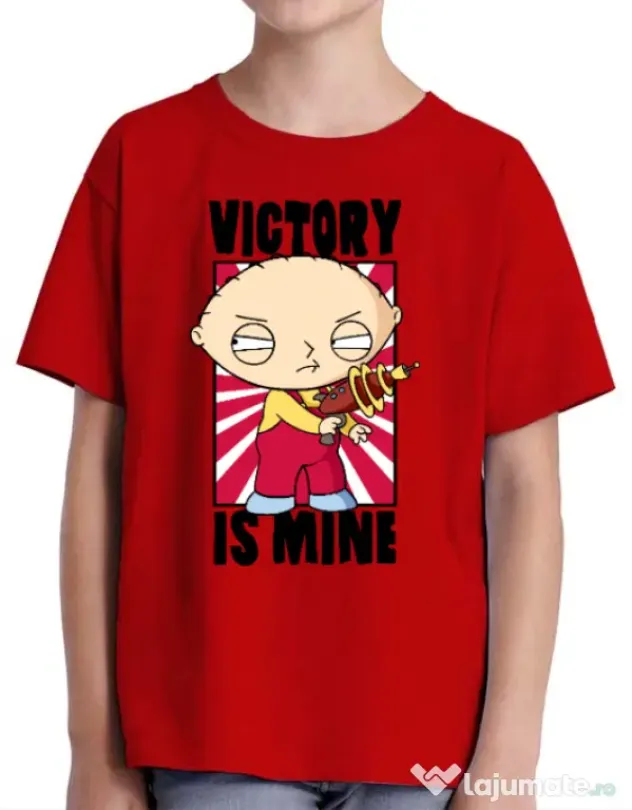 Tricou ADLER copil Victory is mine Rosu