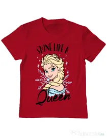 Tricou ADLER copil Shine like a queen Rosu