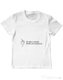 Tricou ADLER copil Nu stiu a dansa Alb