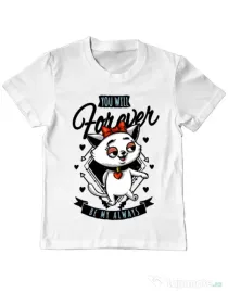 Tricou ADLER copil Forever my always Alb