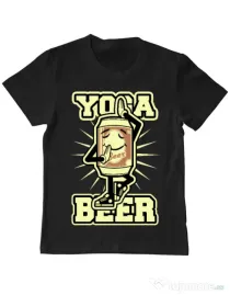 Tricou ADLER copil Yoga beer Negru