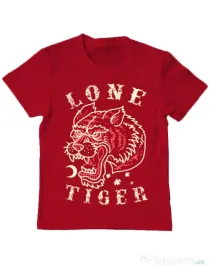 Tricou ADLER copil Lone tiger Rosu