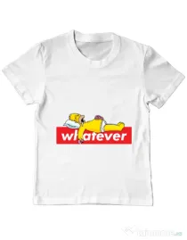 Tricou ADLER copil Whatever Alb